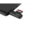 Čítačka kariet NATEC Scarab 2 USB 3.2 Gen 1 Type-A — podpora MicroSD/SD, 5000 Mbit/s, čierna