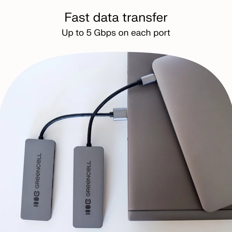 USB hub Green Cell HUB-GC-A4A — 4-portový USB-A 3.0 hub