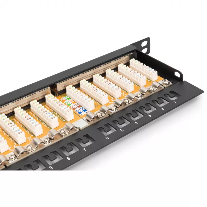 Patch panel Digitus CAT 6 Class E High Density tienený čierny