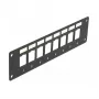 DeLOCK 86597 Prázdny Keystone patch panel, 8 portov, montáž na povrch, čierny
