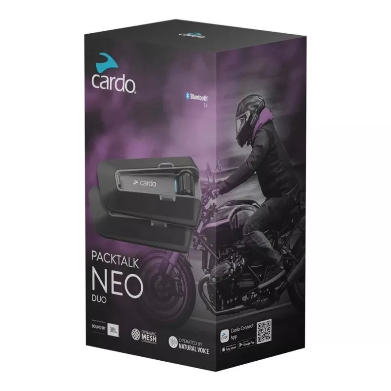 Cardo Packtalk Neo Duo motocyklová interkom 2 kanály 1600 m čierny