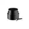 Sada hrncov TEFAL, 4-dielna | L7649453 Ingenio Ultimate | 16/18/20 cm | hliník | čierna