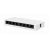 Neupravovateľný switch GEMBIRD NSW-G8-01 – 8× Gigabit Ethernet (10/100/1000), biela, DC 5V