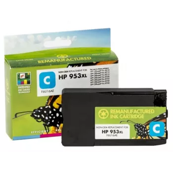 Kompatibilná Static Control HP 953XL (F6U16AE) atramentová kazeta, azúrová (nový čip)