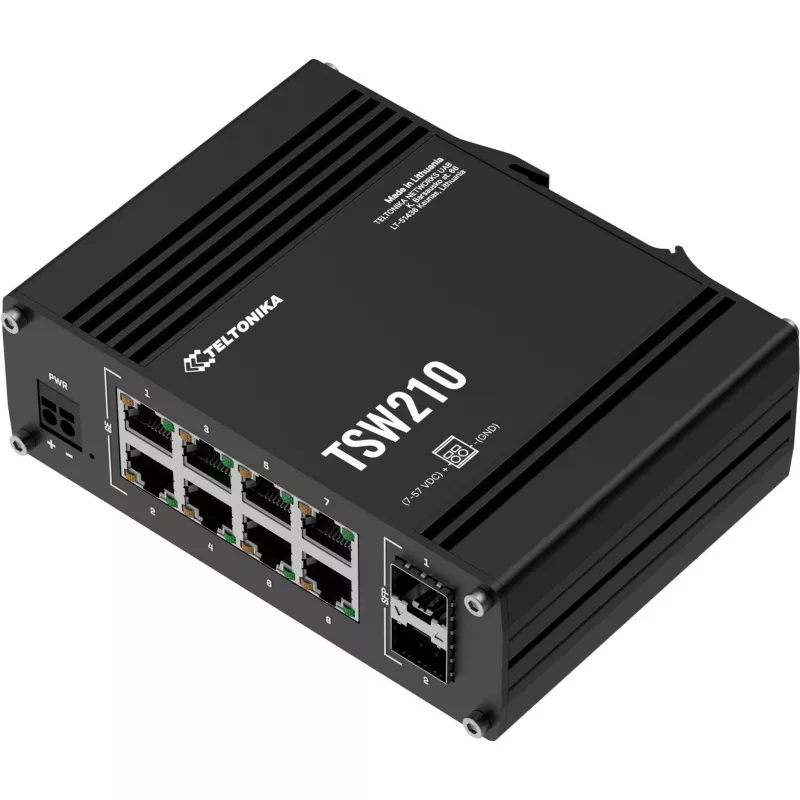 Teltonika TSW210 switch, 8x RJ45, 2x SFP
