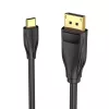 Vention USB-C na DisplayPort 8K kábel 2 m, USB Type-C na DP, čierny