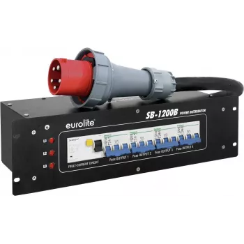 EUROLITE SB-1200B rozvod elektriny 1200W 16A napájacia lišta s integrovanou ochranou