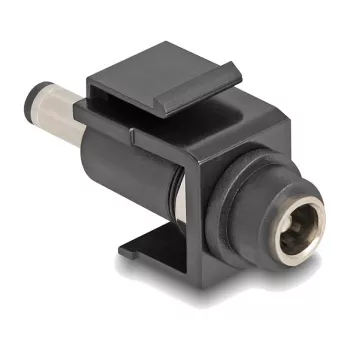 DeLOCK Keystone modul DC 5,5 x 2,1 mm samica na samca čierna