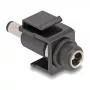 DeLOCK Keystone modul DC 5,5 x 2,1 mm samica na samca čierny