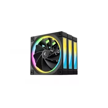 DeepCool FL12R 120mm ARGB skriňový ventilátor 3 ks balenie čierny