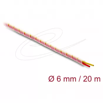 Delock 19013 Silikónová špirálová káblová hadica, priemer 6 mm, 20 m, priehľadná