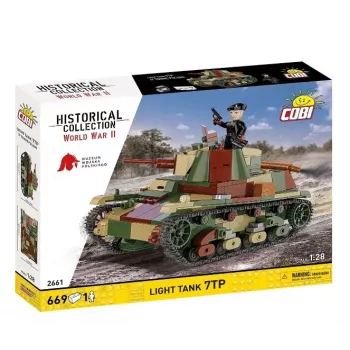 Cobi stavebnice ľahký tank 7TP model, 669 dielov, COBI-2661