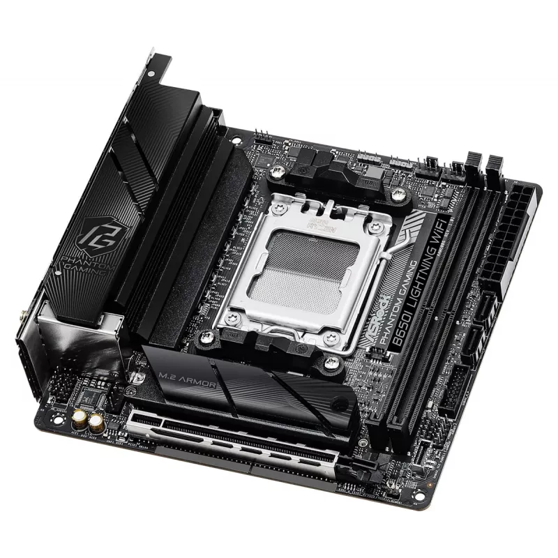Mini-ITX základná doska ASRock B650I Lightning WiFi — AMD B650, socket AM5, DDR5, 2 DIMM (max. 96 GB), Wi-Fi 6E, 2,5Gb LAN