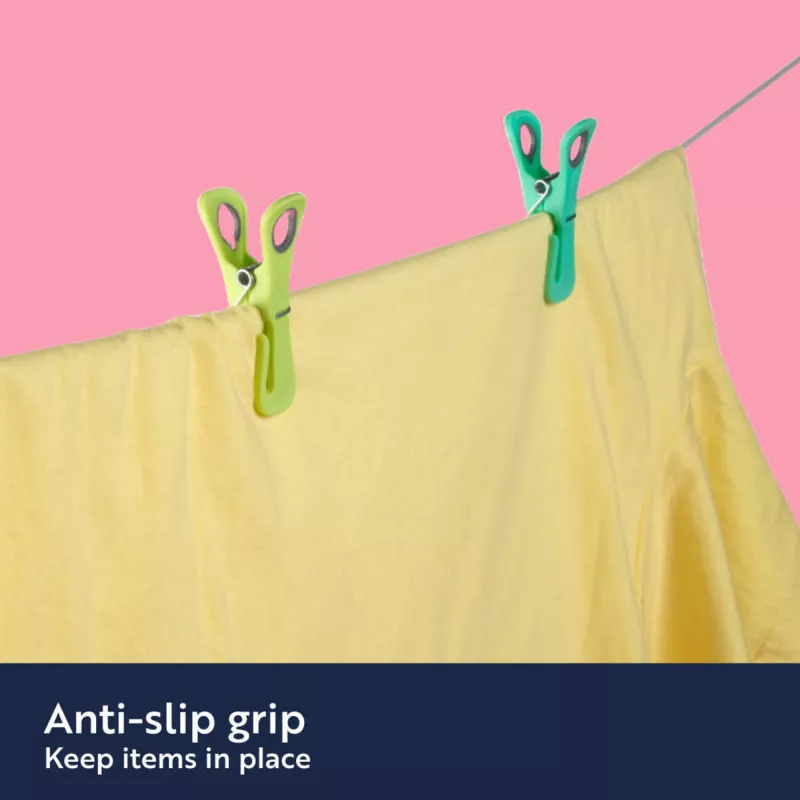 Beldray Dual-Grip Pegs LA035716RPFEU7 zelená/modrá – štipce na bielizeň, dizajn Dual-Grip