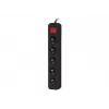 Predlžovací prívod Lanberg PS1-05E-0300-BK, 5 zásuviek, 3 m, čierny, s vypínačom