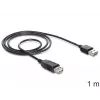 USB kábel DeLOCK EASY-USB 2.0-A 1m čierny