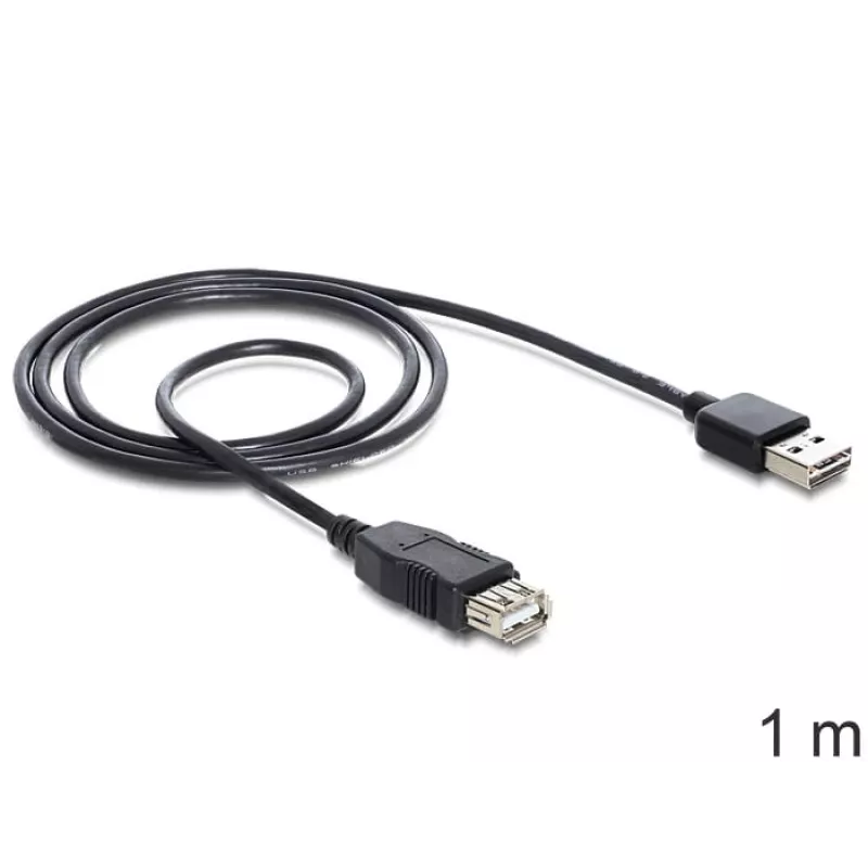USB kábel DeLOCK EASY-USB 2.0-A 1m čierny