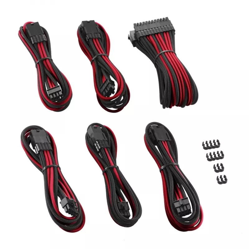 CableMod PRO ModMesh CM-PCAB-BKIT-NKKR-3PK-R sada predlžovacích káblov, čierna/červená