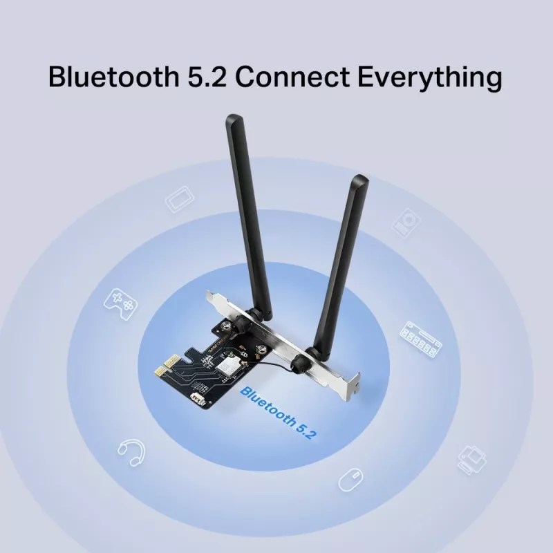 Mercusys AXE5400 Wi-Fi 6E Bluetooth 5.2 PCIe adaptér