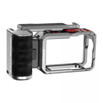Titánová rozširujúca klietka s rukoväťou a dodatočnými portami Puluz pre DJI Osmo Action 6