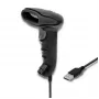 Laserová čítačka čiarových kódov 1D CCD Qoltec 50866, USB, čierna