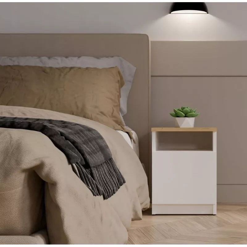 GALAX 30/1D biela/ARTISAN nočný stolík