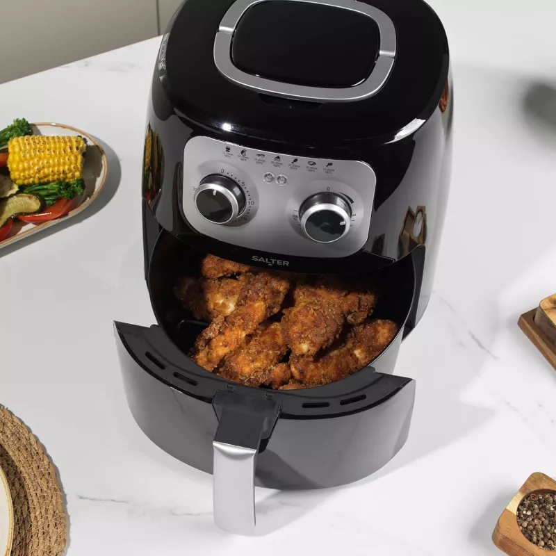 Manuálna teplovzdušná fritéza Salter EK6364VDE, objem 4,2 l, kompaktná fritéza na pracovnú dosku