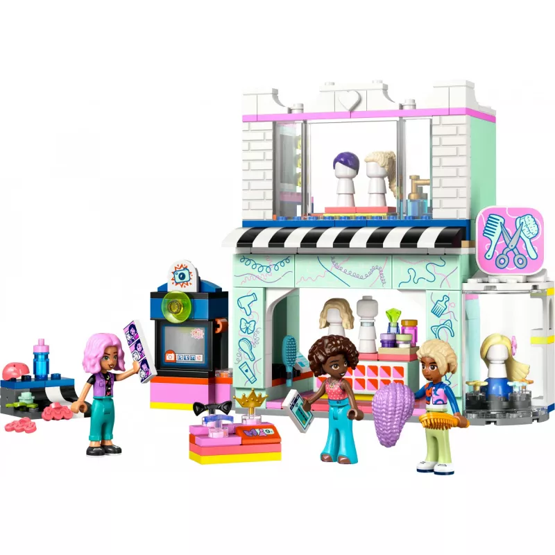 LEGO Friends herný set Kaderníctvo a obchod s dekoráciami 42662 – mini bábiky, salónna scéna, príslušenstvo