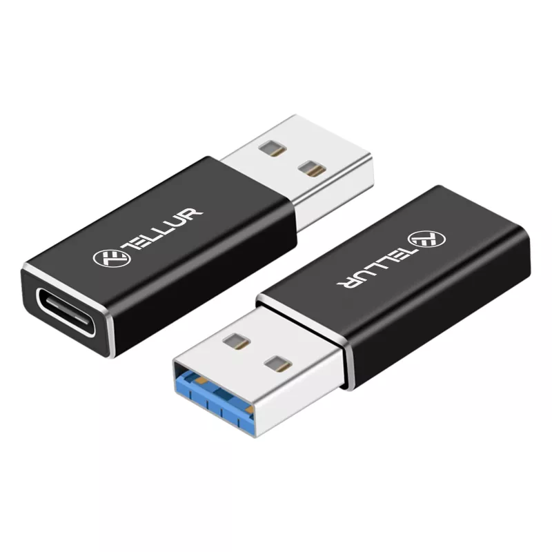 Tellur adaptér z USB-A na USB-C (samec/samica)