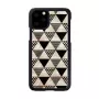Puzdro na telefón iKins pre iPhone 11 Pro – čierny dizajn pyramíd