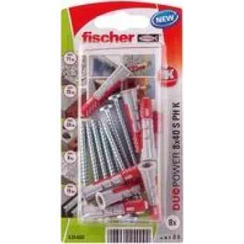 Fischer DuoPower 8 x 40 S PH K NV hmoždinka 40 mm 535480 1 sada (535480)
