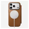 Folio puzdro Nomad Modern Leather Folio pre iPhone 17 Pro, koža + hliník, 6,3 palcov (16 cm), Tan, 3 priehradky na karty