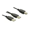 USB kábel DeLOCK USB-B/USB-A kábel 1 m čierny