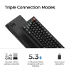 Mechanická klávesnica Keychron V1 Ultra 8K — 75 % QWERTY, Bluetooth, káblová, RGB, čierna