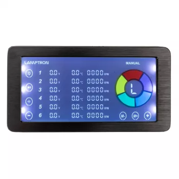 Ovládač ventilátorov a ARGB Lamptron LAMP-RF625B, čierny – bezdrôtové ovládanie pre PC ventilátory a RGB LED