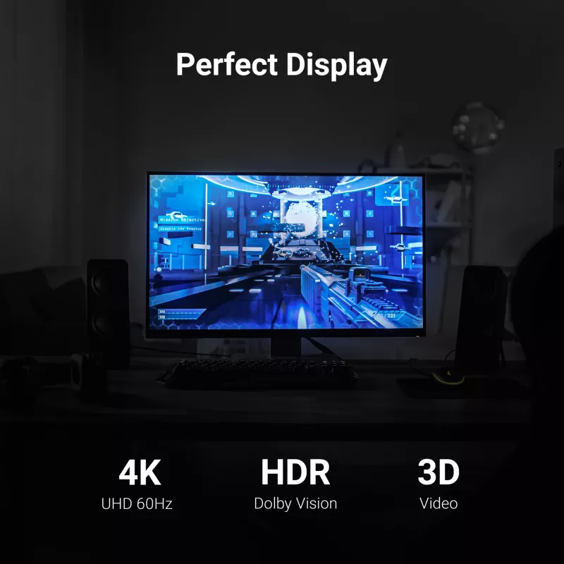Green Cell HDGC02 HDMI kábel 3 m HDMI Type-A (štandard) čierny (HDGC02)