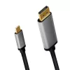 LogiLink CUA0100 káblový adaptér DisplayPort USB 3.2 Gen1 Type-C 1,8m čierny sivý