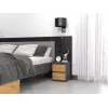 Nočný stolík Topeshop M2 ANTRACYT/ARTISAN 2 zásuvky antracit dub drevo