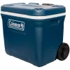Coleman 50QT Xtreme kolieskový chladič, modrý, plast, polyuretán (PU), čierny, 47 l, 113 kg