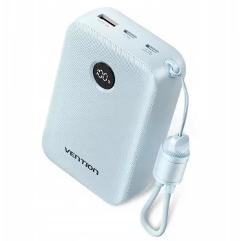Powerbanka Vention FKBL0-C 20000 mAh, 2x USB-C + 1x USB-A, modrá