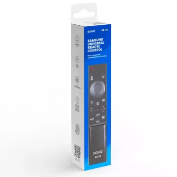 SAVIO RC-25 infračervený TV diaľkový ovládač, tlačidlové ovládanie, čierny, dosah až 10 m, pre 1 zariadenie, používa 2x AAA