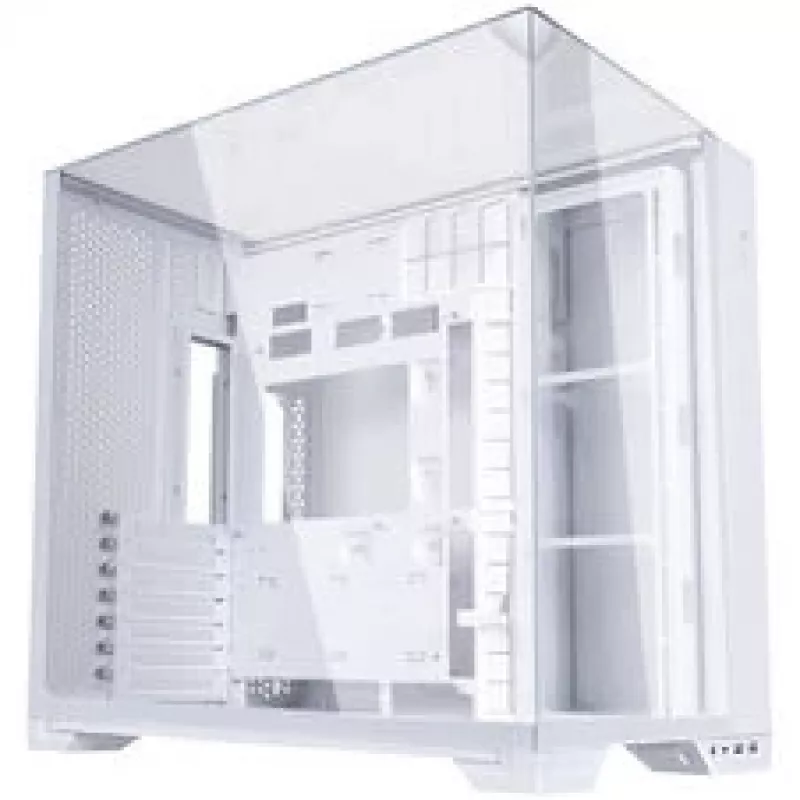 Lian Li O11 Vision Compact - biela + 3x UNI FAN SL-INF 120 ARGB Reverse Blade ventilátor - 120 mm + HydroShift II LCD-S 360TL AiO kvapalinové chladenie, 360 mm