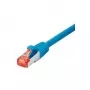 Tecline - patch kábel - RJ-45 (M) na RJ-45 (M) - 1,5 m - SFTP, PiMF - CAT 6 - bezhalogénový, snagless - modrý (715015B)