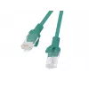 Patch kábel CAT.6 UTP LANBERG PCU6-20CC-0025-G — 0,25 m, RJ-45 konektor samec-konektor samec, CCA, 250 MHz, zelený, balenie 10 ks