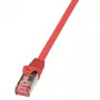 Logilink PrimeLine - Patch kábel - RJ-45 (M) - RJ-45 (M) - 1 m - SFTP, PiMF - CAT 6 - hladký, bezhalogénový - červený (CQ2034S)