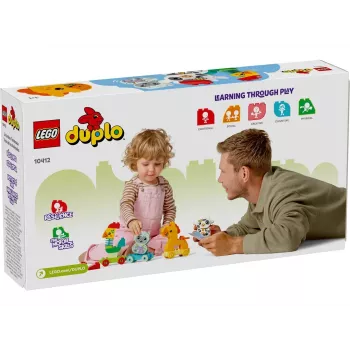 Stavebnica LEGO DUPLO vláčik so zvieratkami 10412 — 19 dielov, pre deti od 1,5 roka, 170×60×430 mm