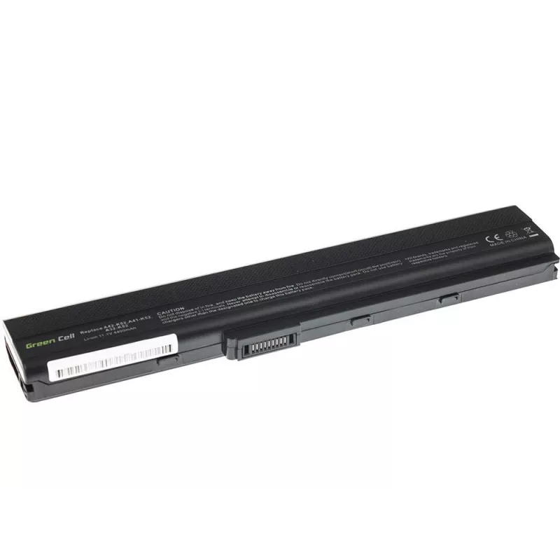 Batéria Green Cell AS02 pre ASUS K52 séria — Li-Ion 4400 mAh, 11,1 V, 6 článkov, čierna