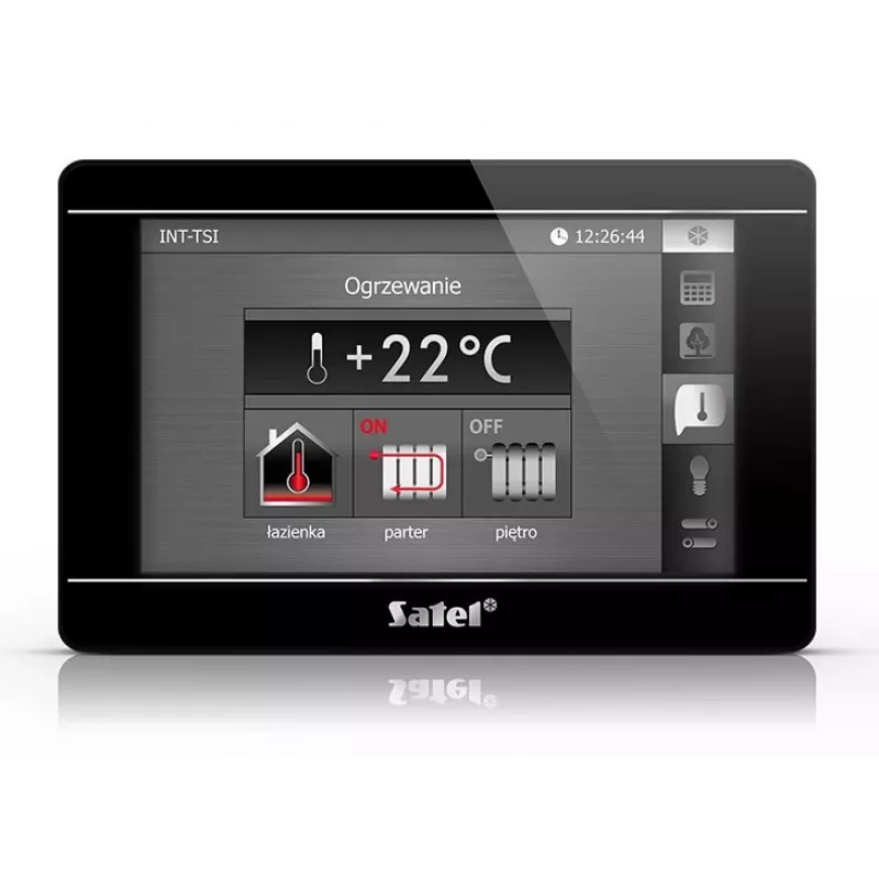 Dotykový ovládací panel SATEL INT-TSI-B 7-palcový LCD nástenný panel pre bezpečnostné systémy