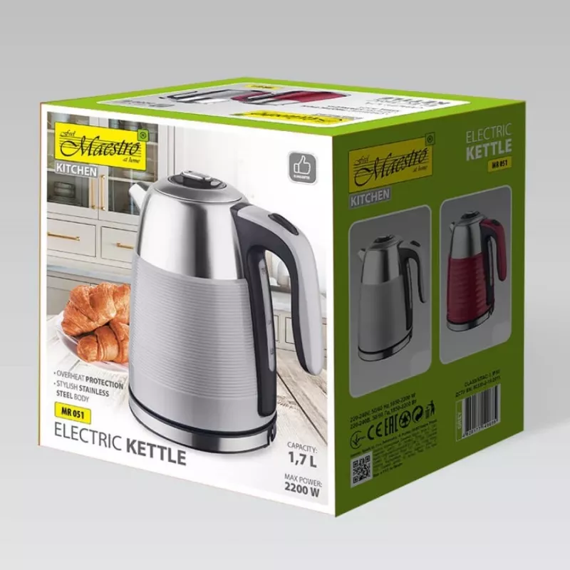 Elektrická kanvica MAESTRO 1,7 l 2200 W červená