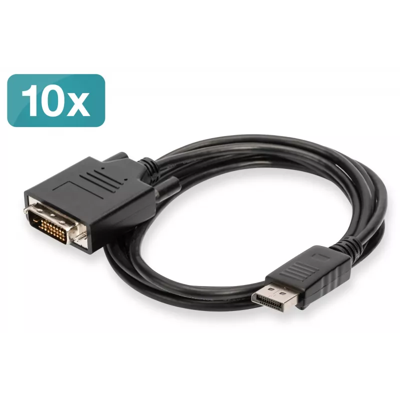 Digitus DisplayPort – DVI adaptérový kábel, balenie 10 ks